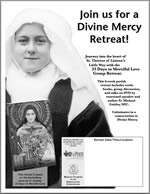 This editable, black and white insert is designed to fit on 8.5" x 11" paper and is designed to conserve toner for larger printings for parish bulletins. Compliments the 33 Days to Merciful Love Group Retreat poster and flyer.

